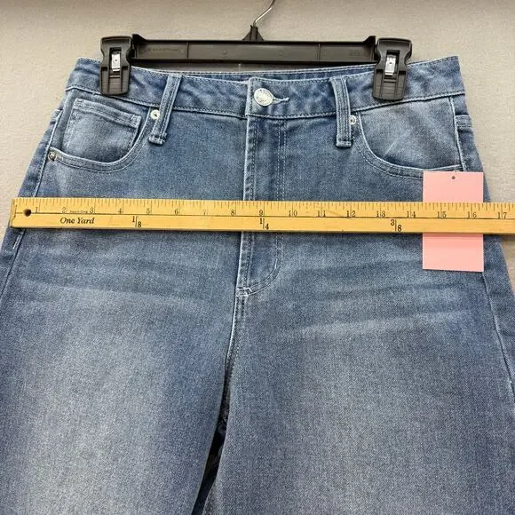 Juicy Couture Jeans Women's 7/28 Blue Lunita Wide Leg Rhinestone Logo Flare NWT - Picture 11 of 14